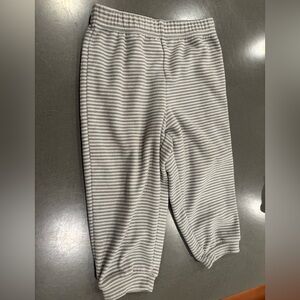 Patagonia Baby Micro Fleece Pants Toddler 2T Gray White Striped Winter unisex